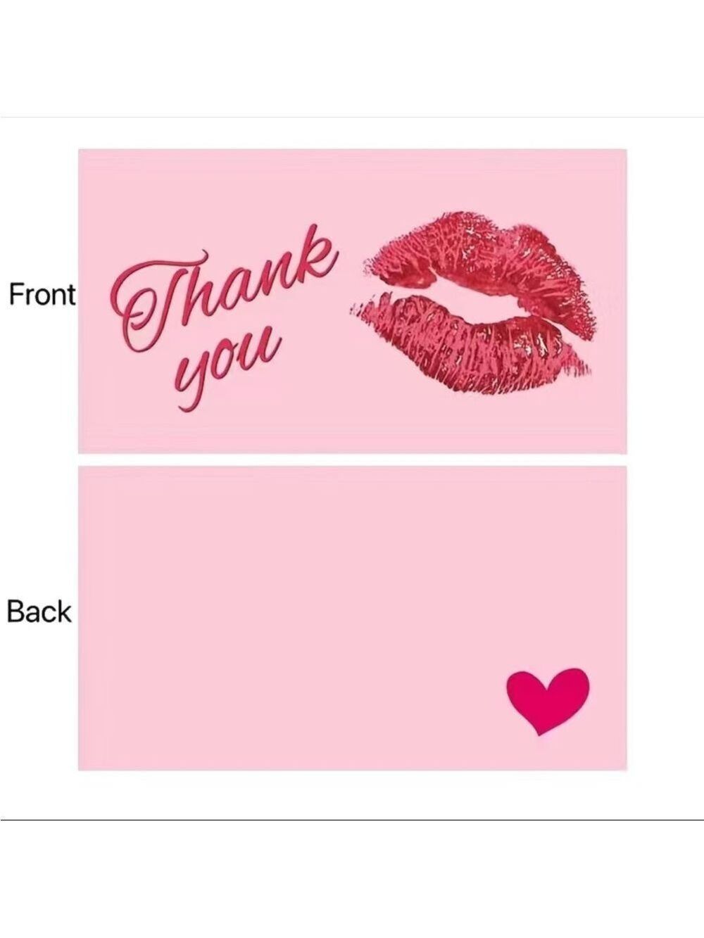30 Cards Kisses Thank You Cards For Shipping Packaging Gift - Picture 1 of 2